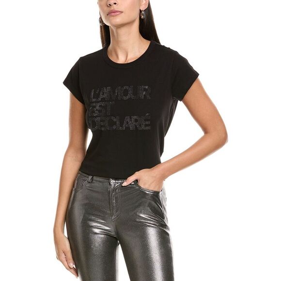 Zadig & Voltaire Womens  Woop Amour T-Shirt, Black - Picture 1 of 3